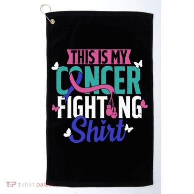 Thyroid Cancer Fighting Thyroid Ribbon Awareness Fighter Golf Towel