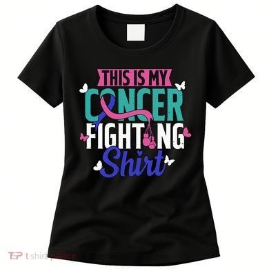 Thyroid Cancer Fighting Thyroid Ribbon Awareness Fighter Women's T-Shirt