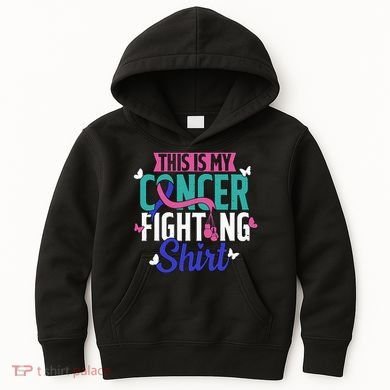 Thyroid Cancer Fighting Thyroid Ribbon Awareness Fighter Kids Hoodie