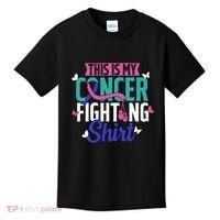 Thyroid Cancer Fighting Thyroid Ribbon Awareness Fighter Kids T-Shirt thumb 0