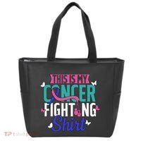 Thyroid Cancer Fighting Thyroid Ribbon Awareness Fighter Tote Bag thumb 0