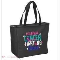 Thyroid Cancer Fighting Thyroid Ribbon Awareness Fighter Tote Bag thumb 2