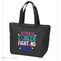 Thyroid Cancer Fighting Thyroid Ribbon Awareness Fighter Tote Bag thumb 3