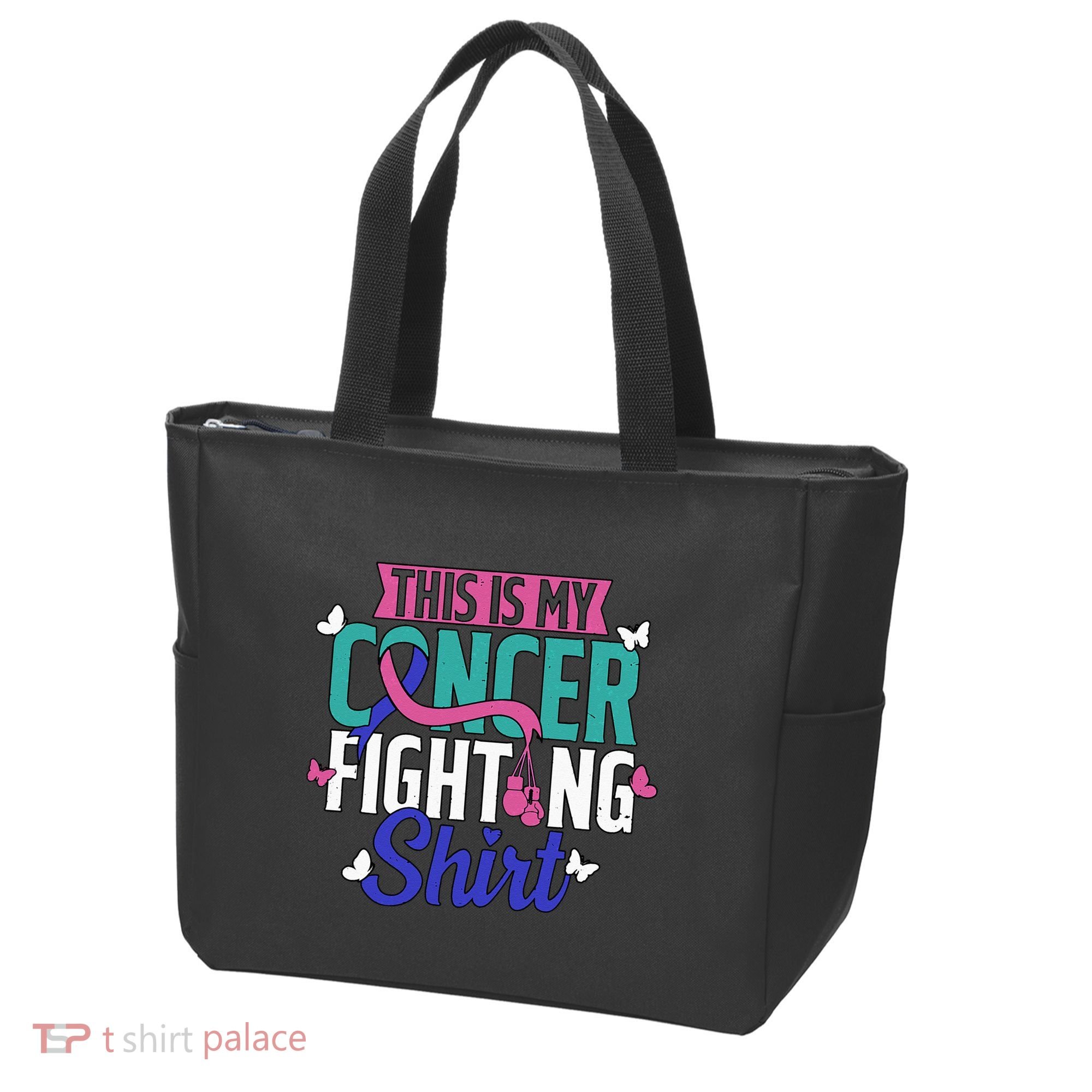 Thyroid Cancer Fighting Thyroid Ribbon Awareness Fighter Tote Bag