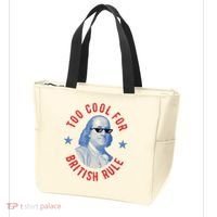 Too Cool For British Rule Funny Ben Benjamin Franklin 4th Of July Tote Bag thumb 3