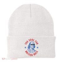 Too Cool For British Rule Funny Ben Benjamin Franklin 4th Of July Beanie thumb 0