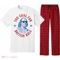 Too Cool For British Rule Funny Ben Benjamin Franklin 4th Of July Pajama Set thumb 0