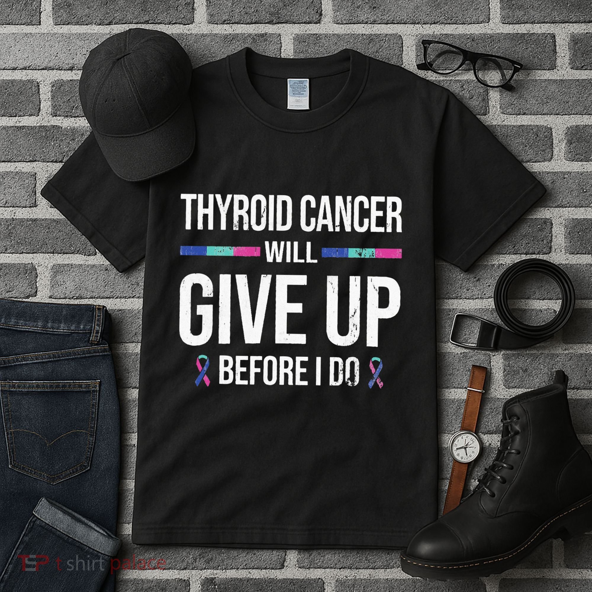 Thyroid Cancer Give Up Before I Do Thyroid Cancer Awareness Tall T-Shirt