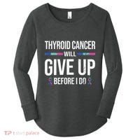 Thyroid Cancer Give Up Before I Do Thyroid Cancer Awareness Women's Perfect Tri Tunic Long Sleeve Shirt thumb 0