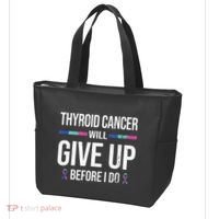 Thyroid Cancer Give Up Before I Do Thyroid Cancer Awareness Tote Bag thumb 3