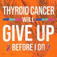 Thyroid Cancer Give Up Before I Do Thyroid Cancer Awareness Kati Licensed 12" Camo Cuffed Beanie thumb 2