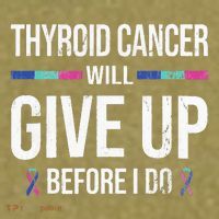 Thyroid Cancer Give Up Before I Do Thyroid Cancer Awareness Garment-Dyed Women's Muscle Tee thumb 6