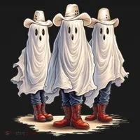 Three Cowboy Ghosts Doggie Tank thumb 4