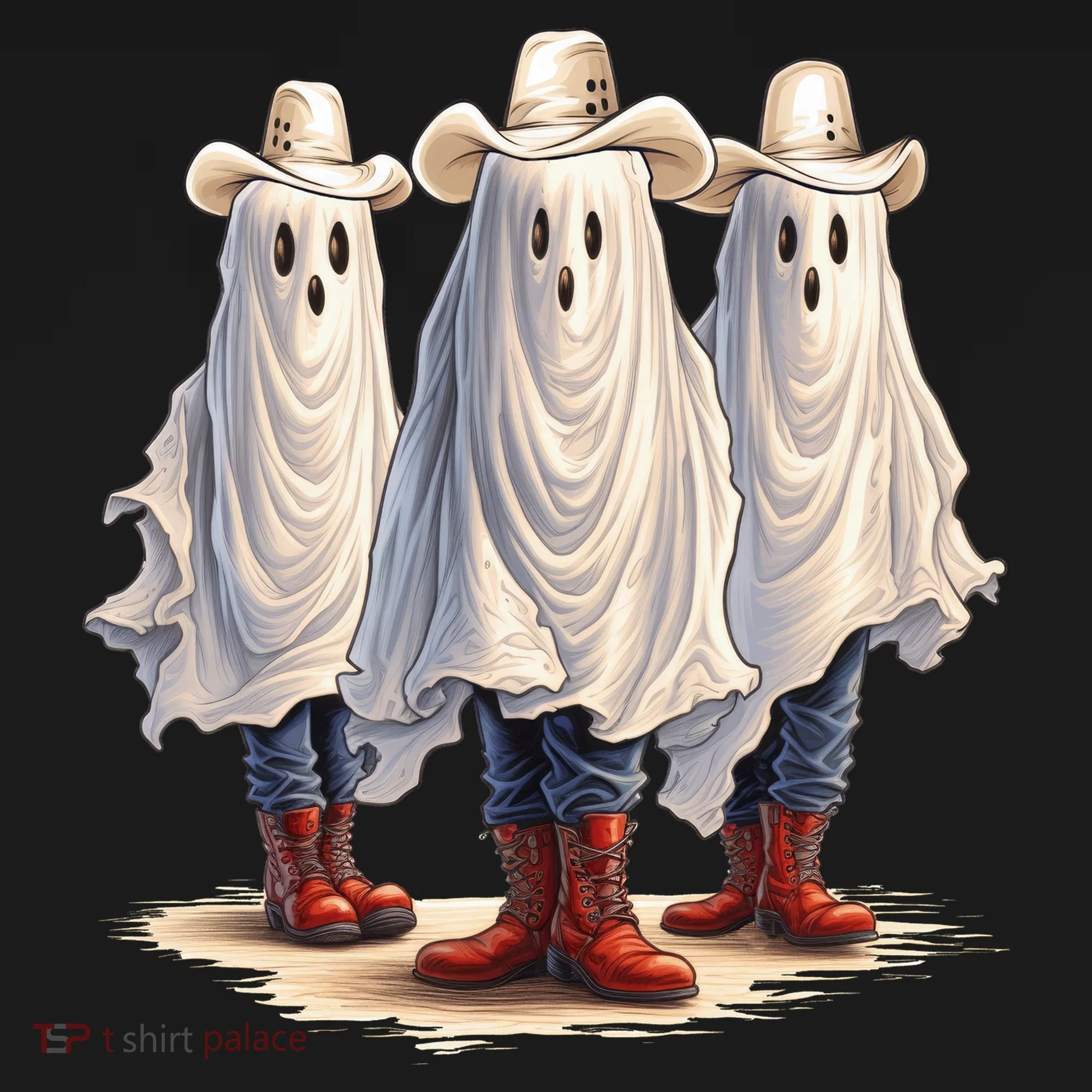 Three Cowboy Ghosts Doggie Tank