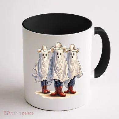 Three Cowboy Ghosts Coffee Mug back