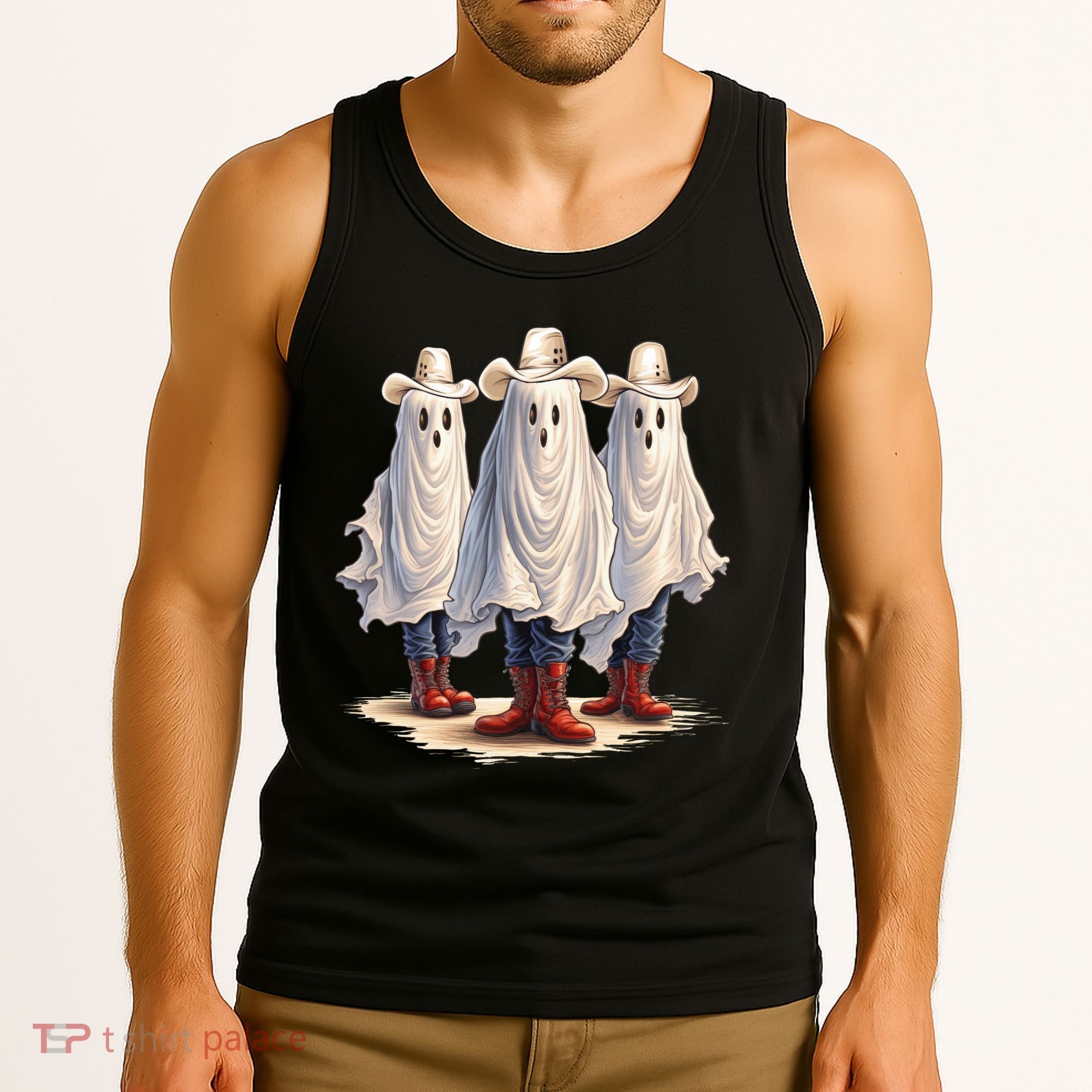 Three Cowboy Ghosts Tank Top