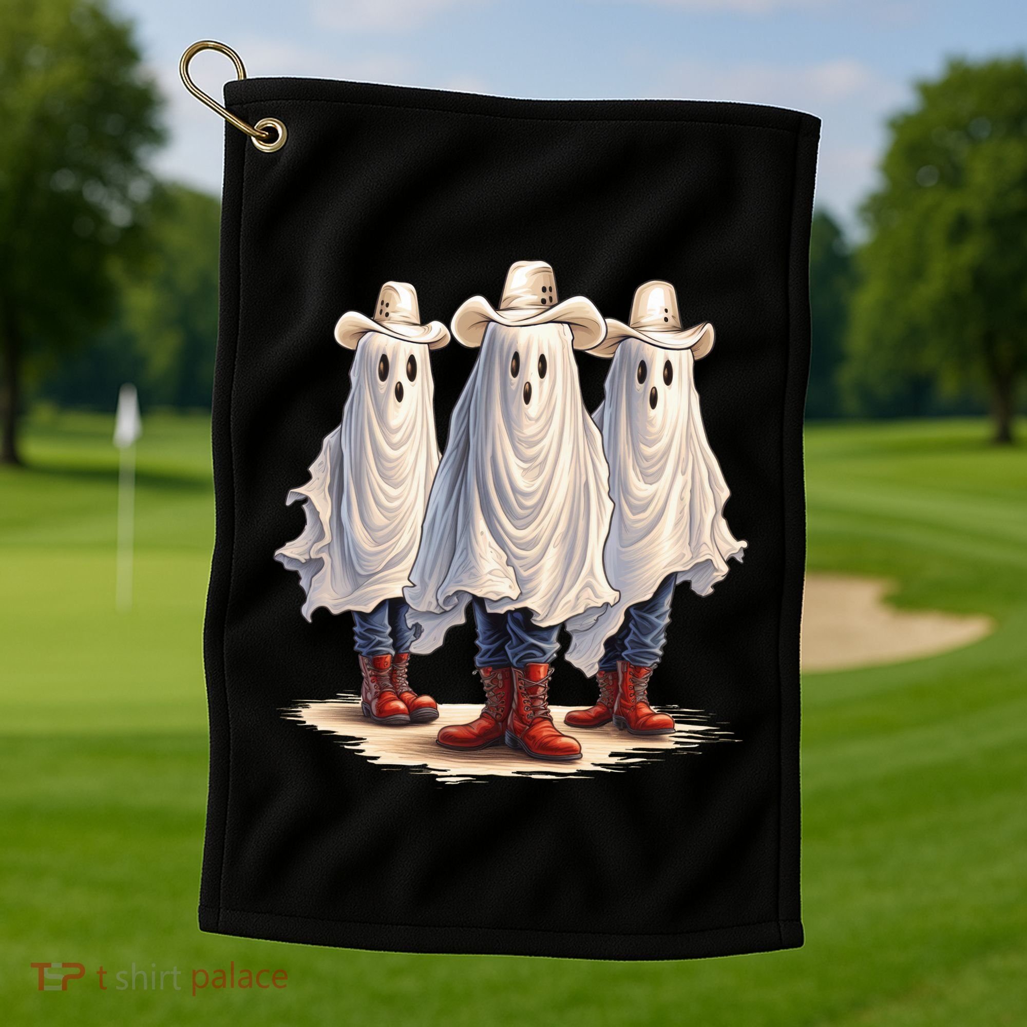 Three Cowboy Ghosts Golf Towel
