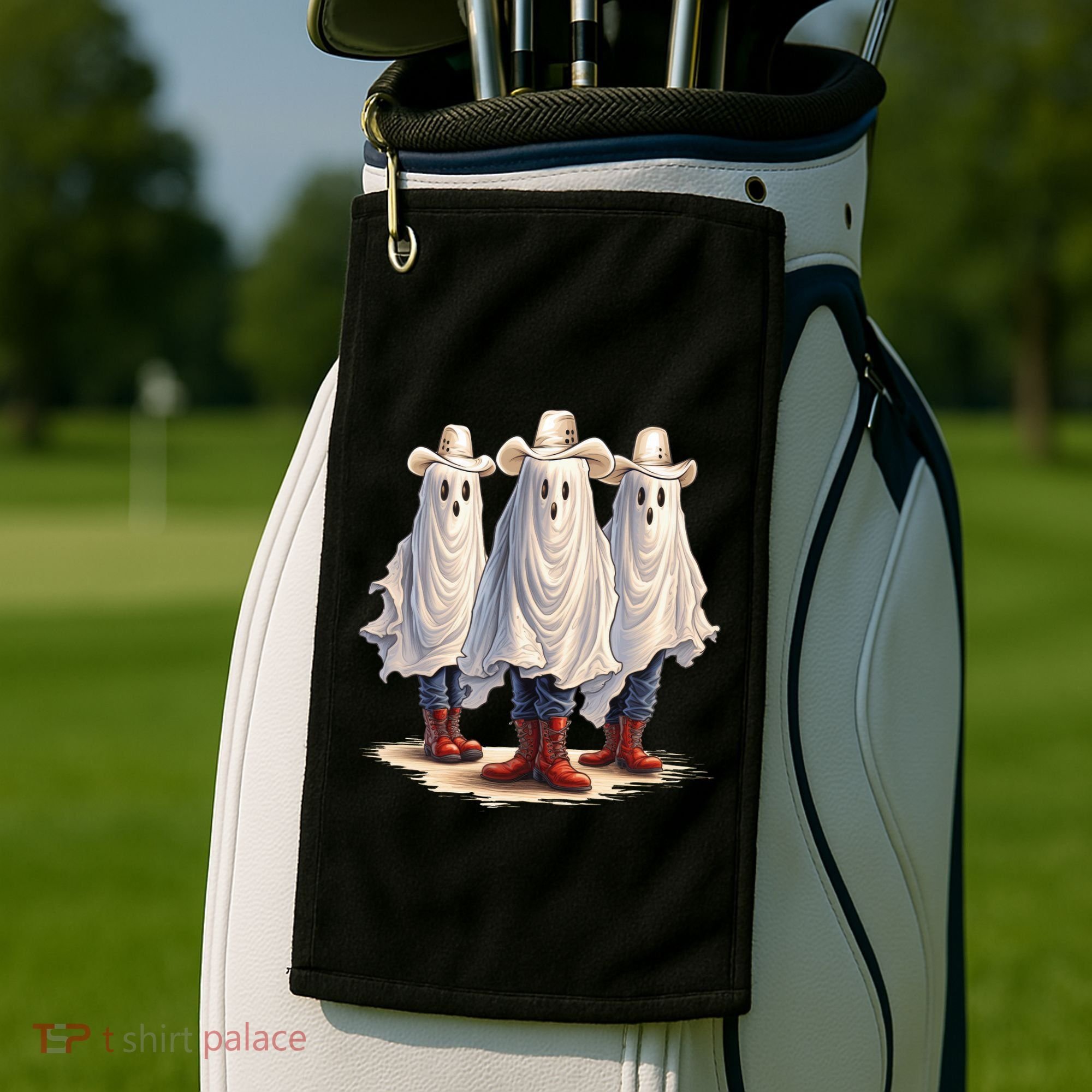 Three Cowboy Ghosts Golf Towel