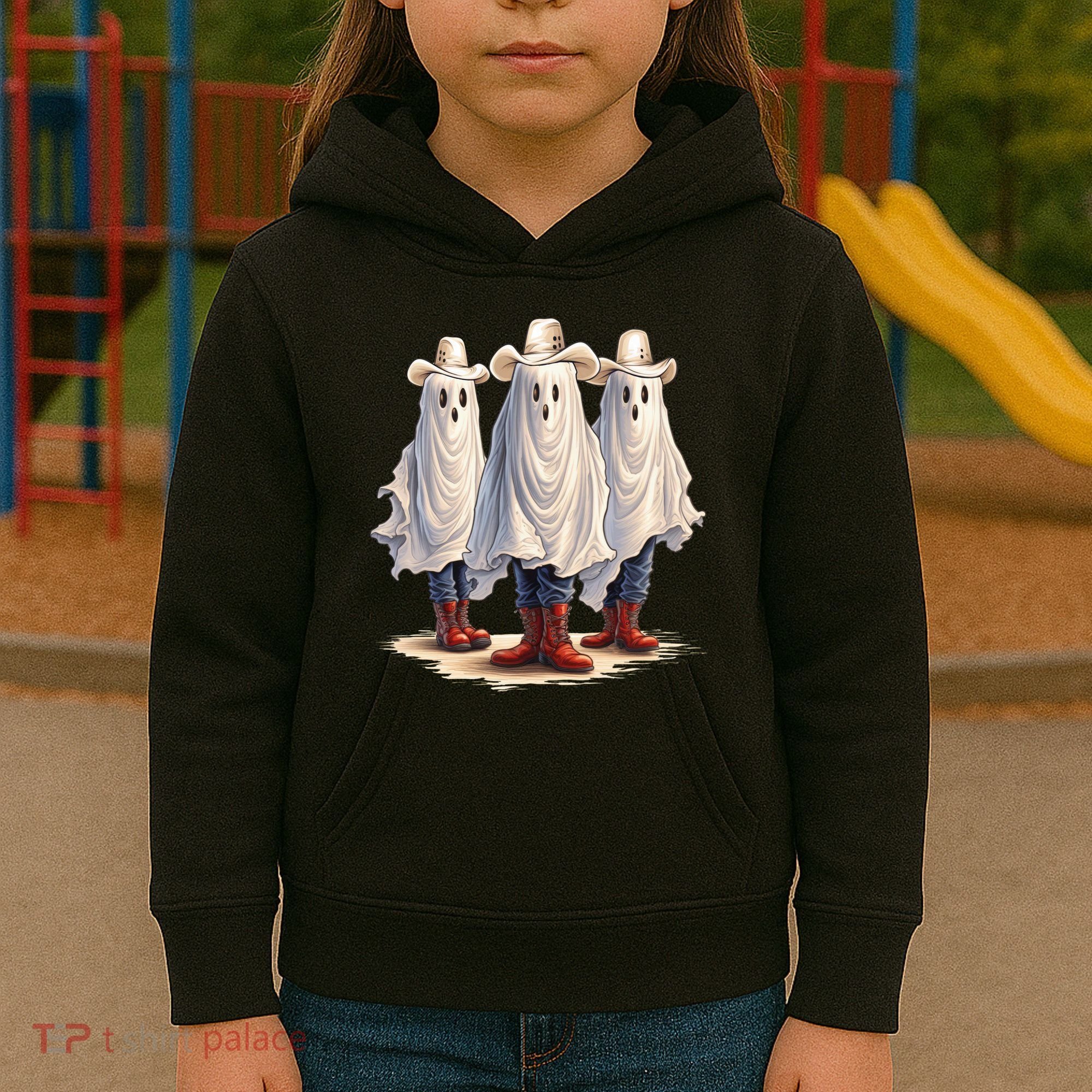 Three Cowboy Ghosts Kids Hoodie