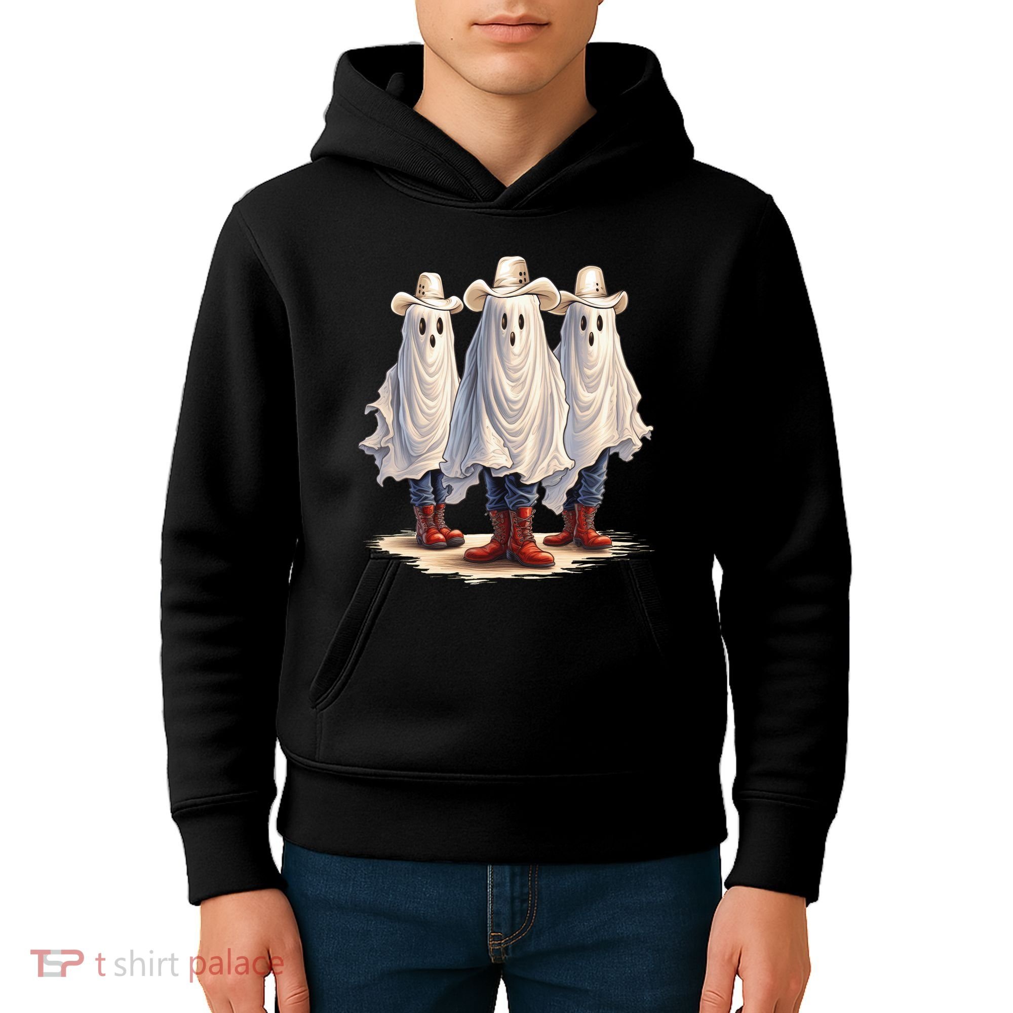 Three Cowboy Ghosts Kids Hoodie