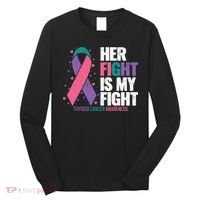 Thyroid Cancer Her Fight My Fight Thyroid Cancer Awareness Long Sleeve Shirt thumb 0