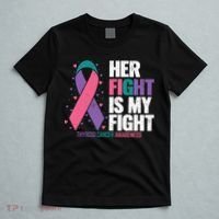 Thyroid Cancer Her Fight My Fight Thyroid Cancer Awareness T-Shirt thumb 5