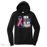 Thyroid Cancer Her Fight My Fight Thyroid Cancer Awareness Women's Hoodie thumb 0