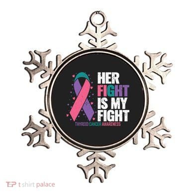 Thyroid Cancer Her Fight My Fight Thyroid Cancer Awareness Ornament