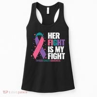 Thyroid Cancer Her Fight My Fight Thyroid Cancer Awareness Women's Tank Top thumb 0