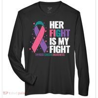 Thyroid Cancer Her Fight My Fight Thyroid Cancer Awareness Zone Performance Long-Sleeve T-Shirt thumb 0