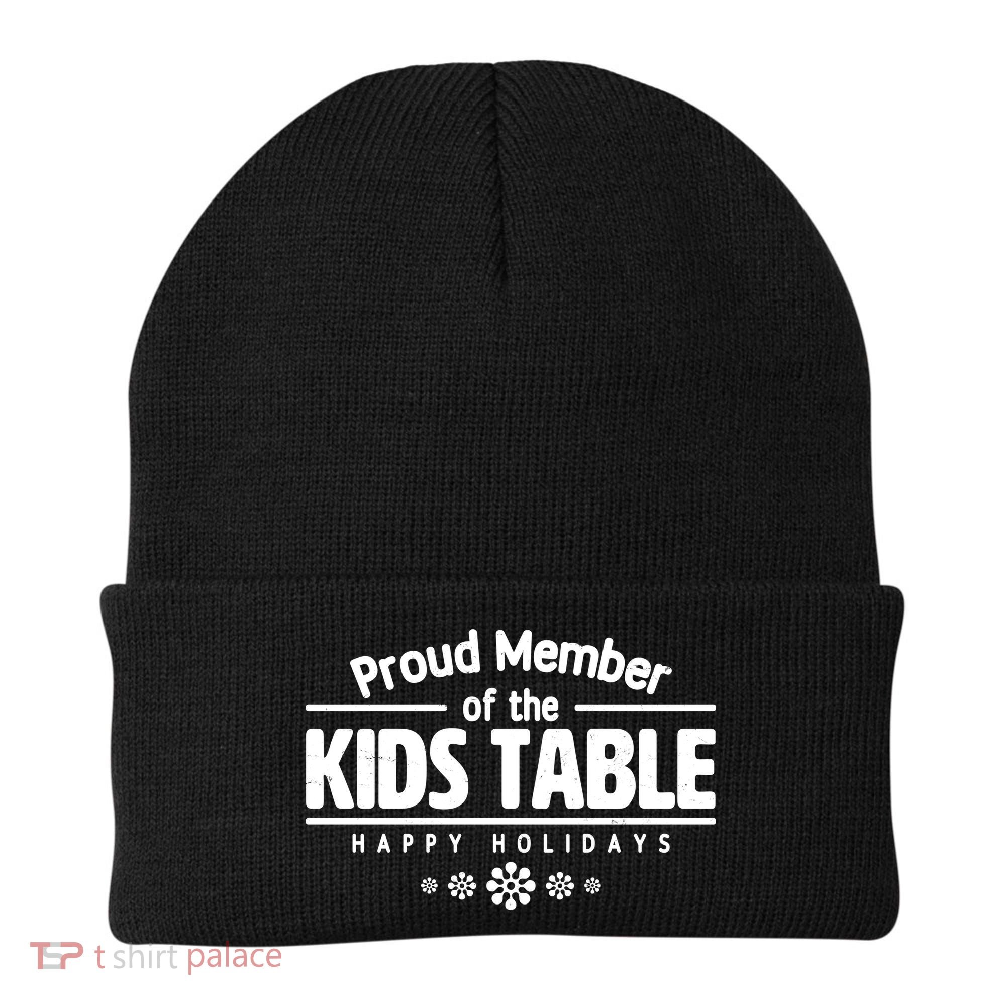 Thanksgiving Christmas Happy Holidays Proud Member Of Dinner Table For Children Beanie
