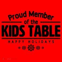 Thanksgiving Christmas Happy Holidays Proud Member Of Dinner Table For Children Santa Hat thumb 1