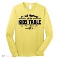 Thanksgiving Christmas Happy Holidays Proud Member Of Dinner Table For Children Long Sleeve Shirt thumb 0