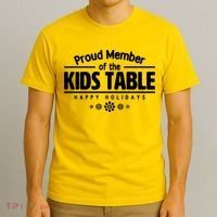 Thanksgiving Christmas Happy Holidays Proud Member Of Dinner Table For Children T-Shirt thumb 3