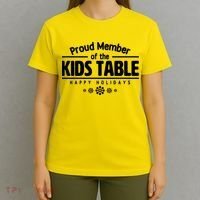 Thanksgiving Christmas Happy Holidays Proud Member Of Dinner Table For Children T-Shirt thumb 4