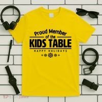 Thanksgiving Christmas Happy Holidays Proud Member Of Dinner Table For Children T-Shirt thumb 5