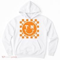 Tennessee Checkered Happy Face Football Season Game Day Hoodie thumb 0