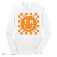 Tennessee Checkered Happy Face Football Season Game Day Long Sleeve Shirt thumb 0