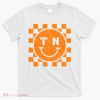 Tennessee Checkered Happy Face Football Season Game Day T-Shirt thumb 0