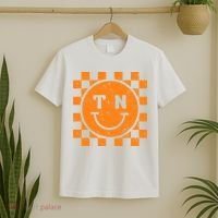 Tennessee Checkered Happy Face Football Season Game Day T-Shirt thumb 2