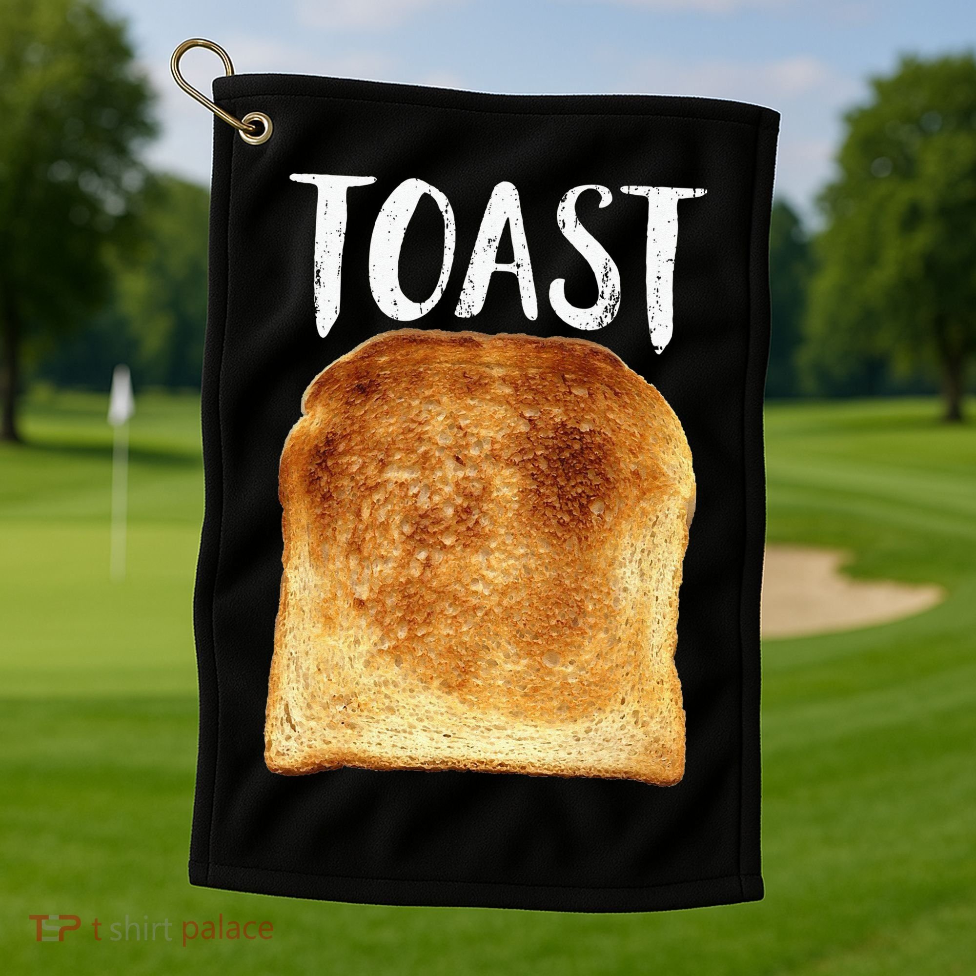 Toast Costume Halloween Funny Bread Lover Christmas Gift Golf Towel
