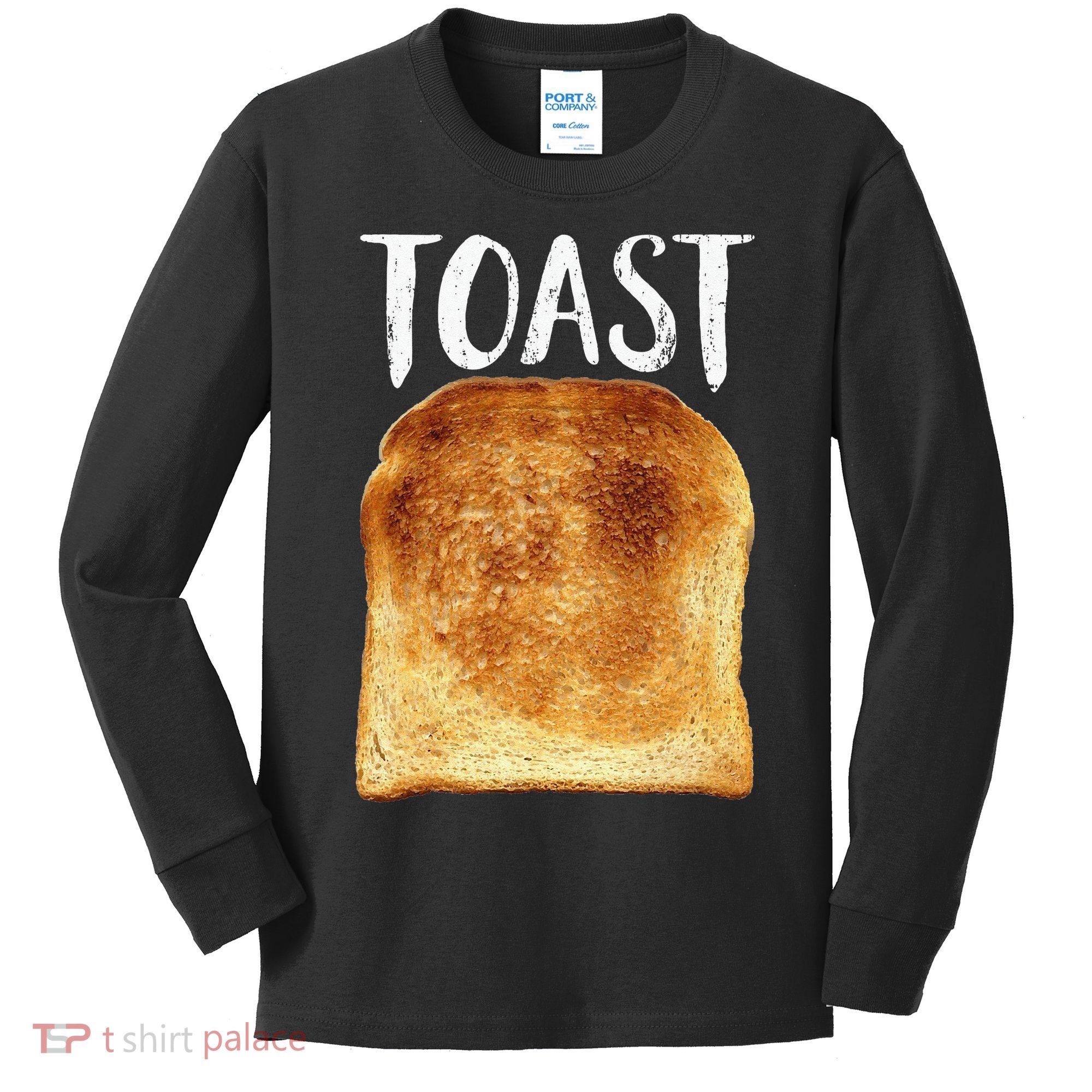 Toast Costume Halloween Funny Bread Lover Christmas Gift Kids Long Sleeve Shirt