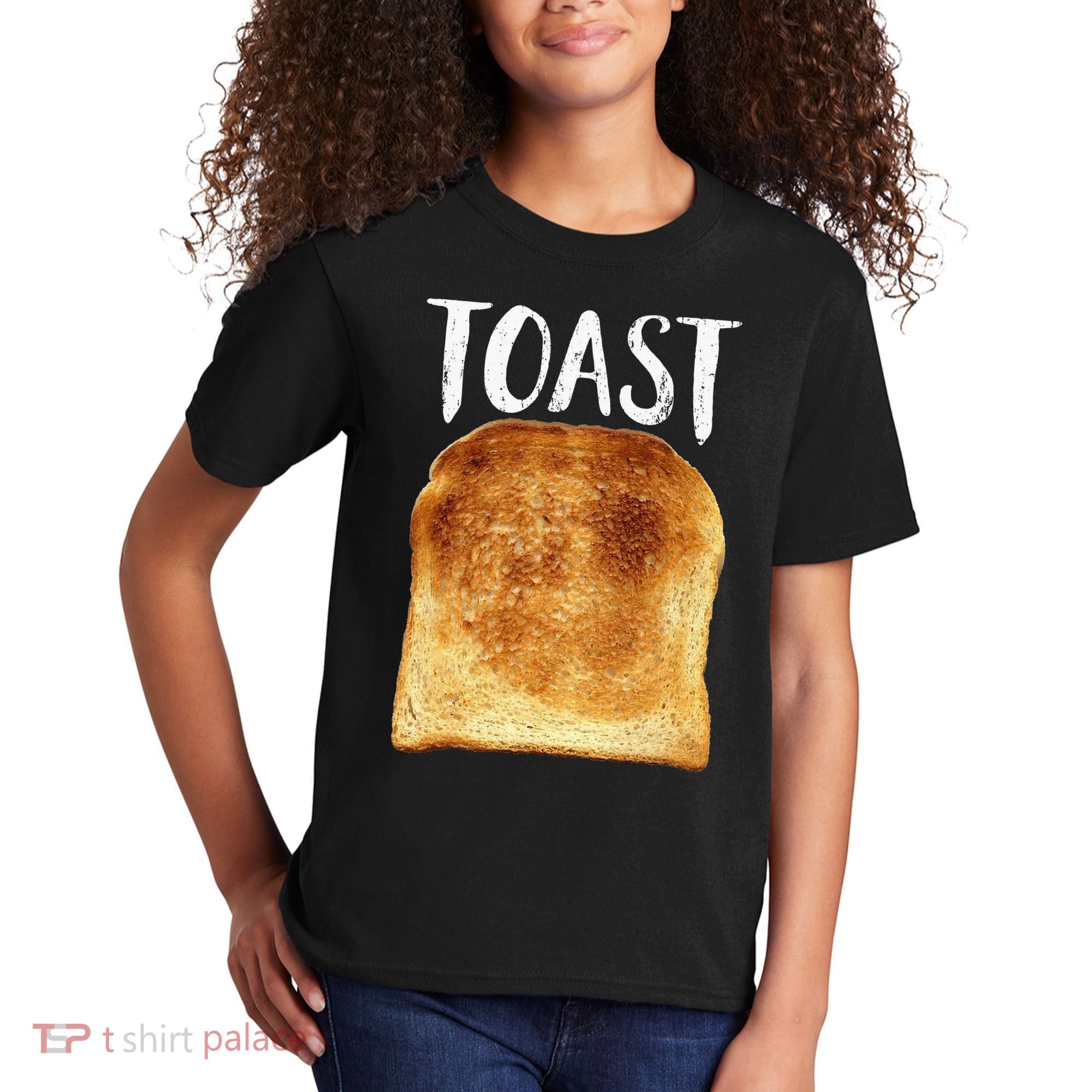 Toast Costume Halloween Funny Bread Lover Christmas Gift Kids T-Shirt