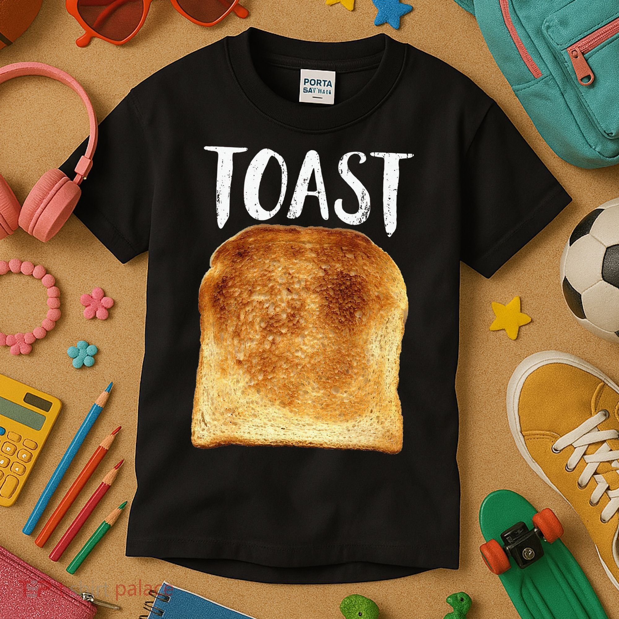 Toast Costume Halloween Funny Bread Lover Christmas Gift Kids T-Shirt
