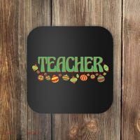 Teacher Christmas Holiday Festive Coaster thumb 0
