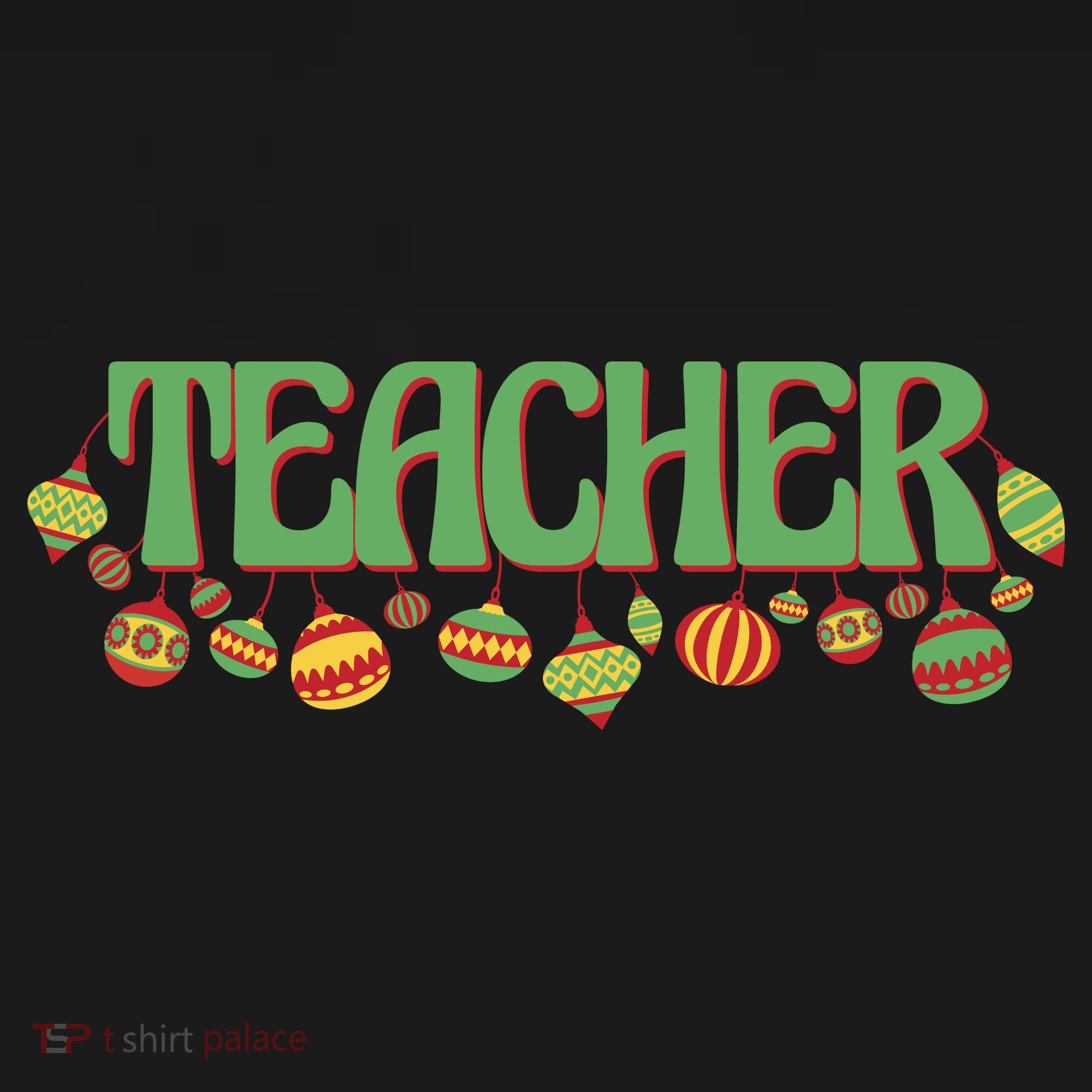 Teacher Christmas Holiday Festive Coaster