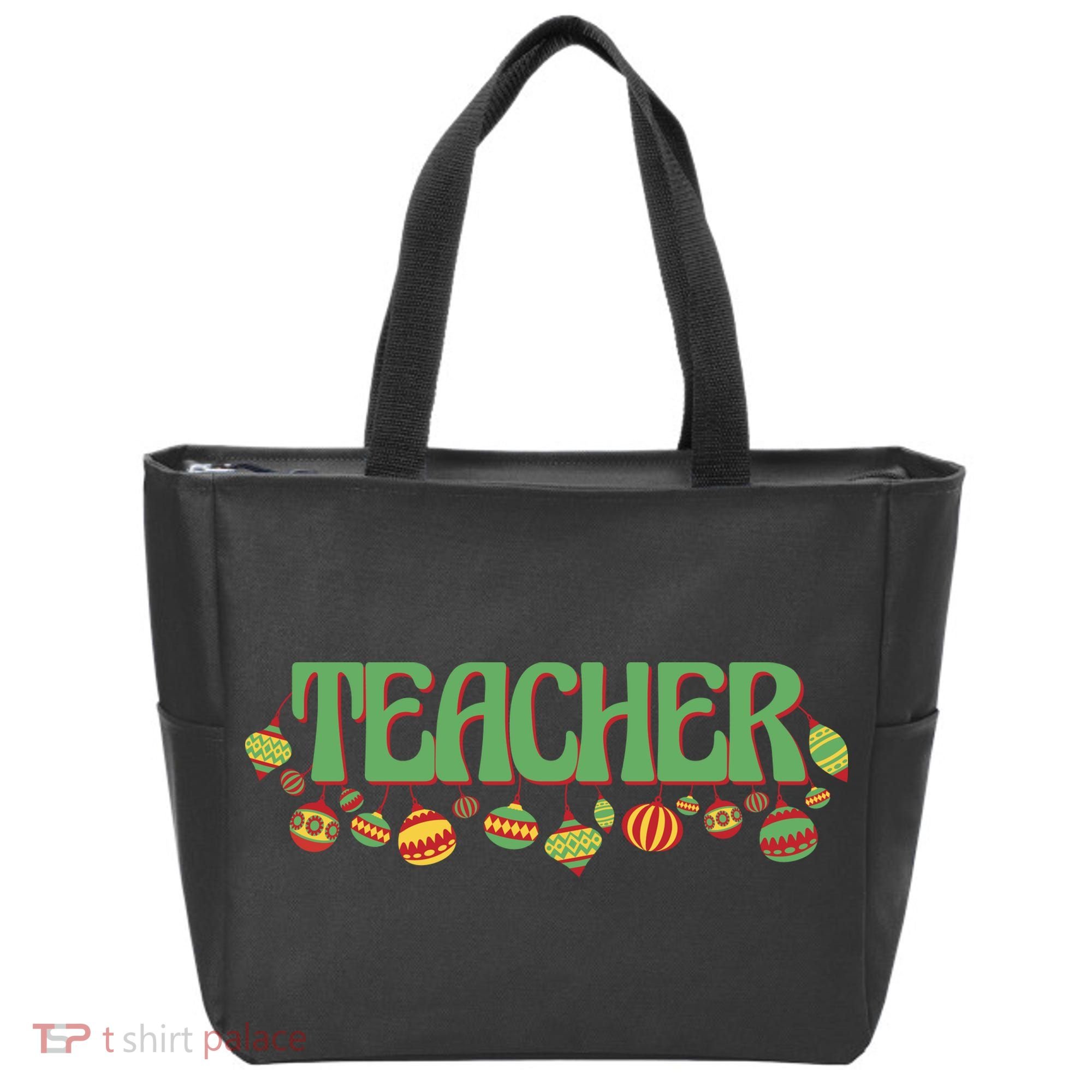 Teacher Christmas Holiday Festive Tote Bag
