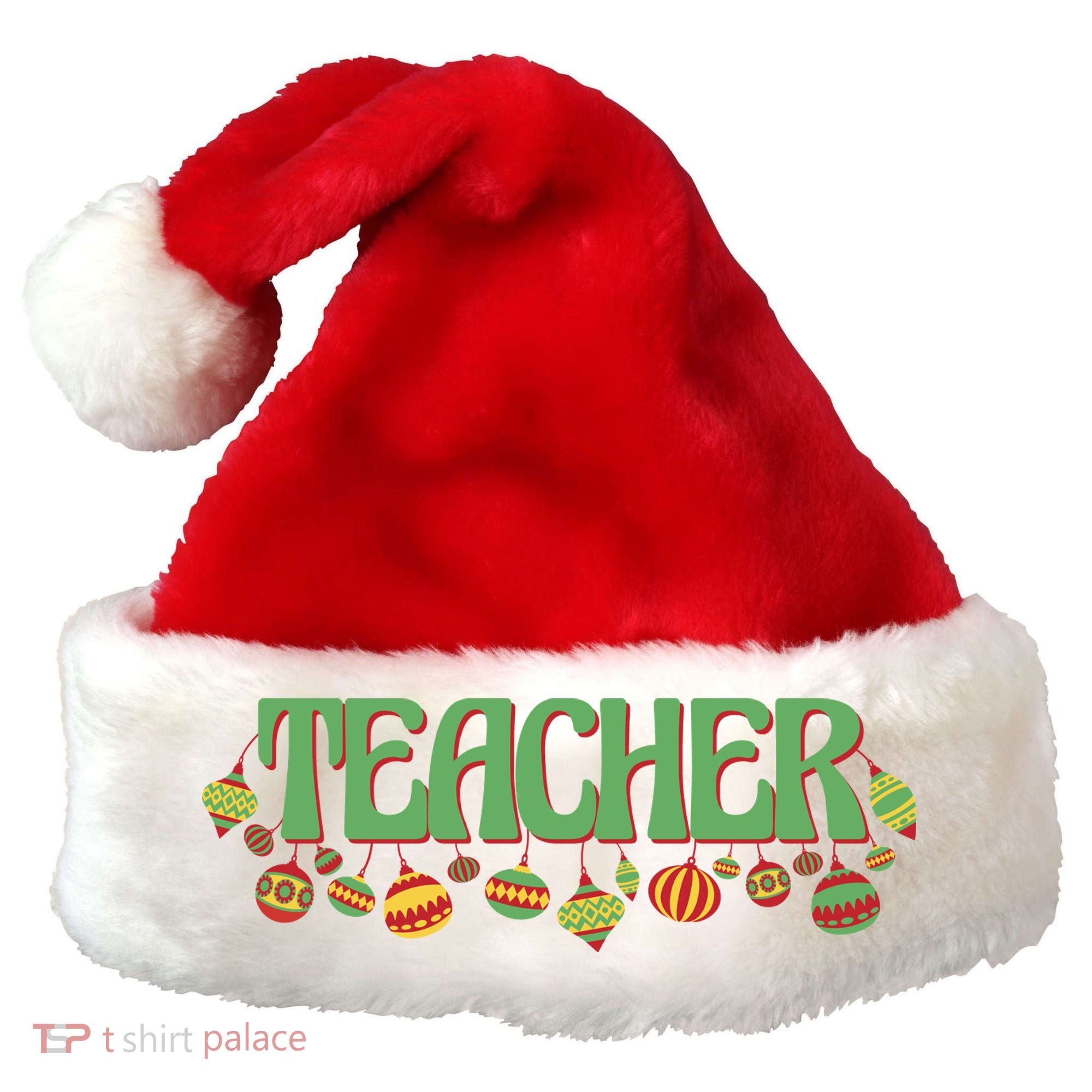 Teacher Christmas Holiday Festive Santa Hat