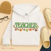 Teacher Christmas Holiday Festive Hoodie thumb 4