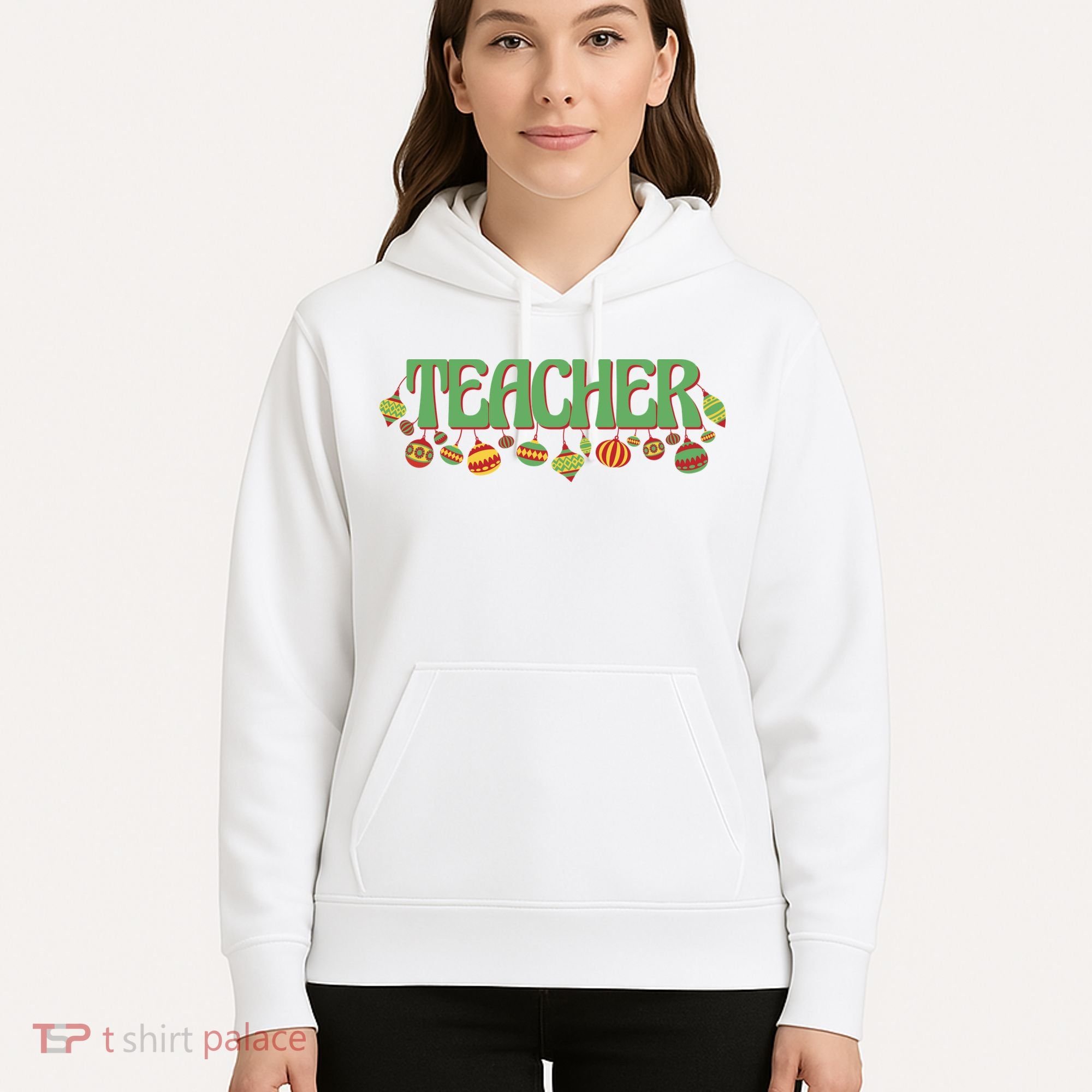 Teacher Christmas Holiday Festive Hoodie